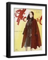 L'Officiel, December 1939-January 1940 - Worth-Lbenigni-Framed Art Print