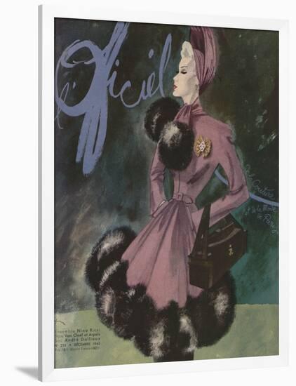 L'Officiel, December 1942 - Ensemble Nina Riccibijou Van Cleef et Arpelssac André Dallioux-Lbenigni-Framed Art Print