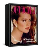 L'Officiel, December 1981 - Brooke Shields-Jean-Daniel Lorieux-Framed Stretched Canvas