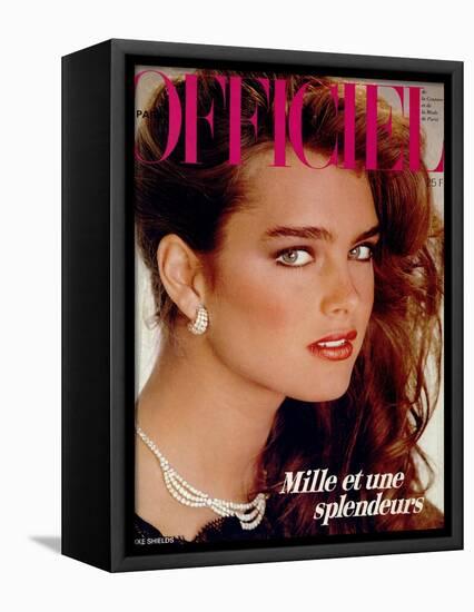 L'Officiel, December 1981 - Brooke Shields-Jean-Daniel Lorieux-Framed Stretched Canvas