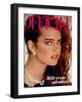 L'Officiel, December 1981 - Brooke Shields-Jean-Daniel Lorieux-Framed Art Print