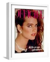 L'Officiel, December 1981 - Brooke Shields-Jean-Daniel Lorieux-Framed Art Print