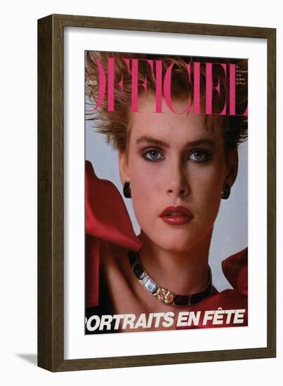 L'Officiel, December 1983 - Christian Dior Boutique-null-Framed Art Print