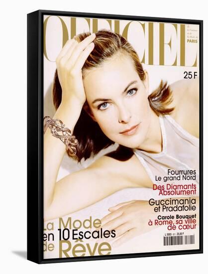 L'Officiel, December 1997 - Carole Bouquet-André Rau-Framed Stretched Canvas