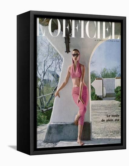 L'Officiel - Ensemble du Plage de Jacques Heim-Arsac-Framed Stretched Canvas