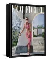 L'Officiel - Ensemble du Plage de Jacques Heim-Arsac-Framed Stretched Canvas