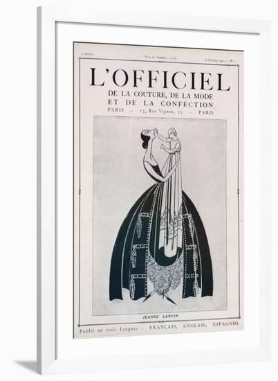 L'Officiel, February 15 1922 - Jeanne Lanvin (Illustration)-Delphi-Framed Art Print