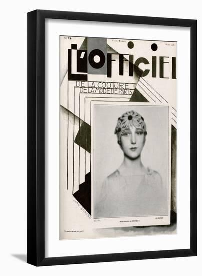 L'Officiel, February 1928 - Mme Agnès-Madame D'Ora & Jean Dunand-Framed Art Print