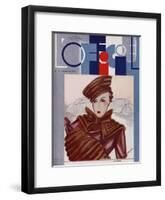 L'Officiel, February 1934 - Blanche et Simone-Lbengini & A.P. Covillot-Framed Art Print