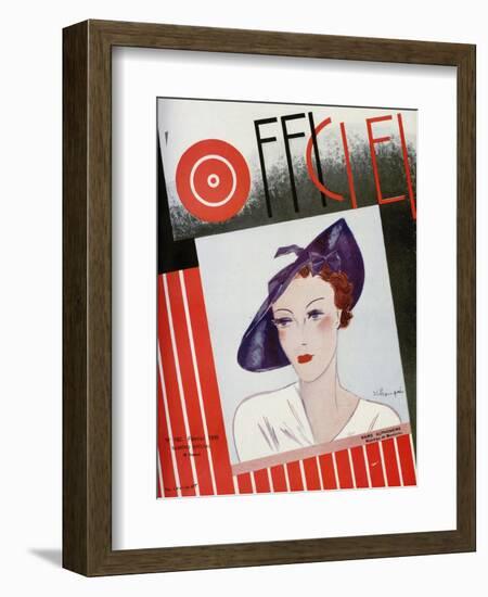 L'Officiel, February 1935 - Marie Alphonsine-S. Chompré & A.P. Covillot-Framed Art Print