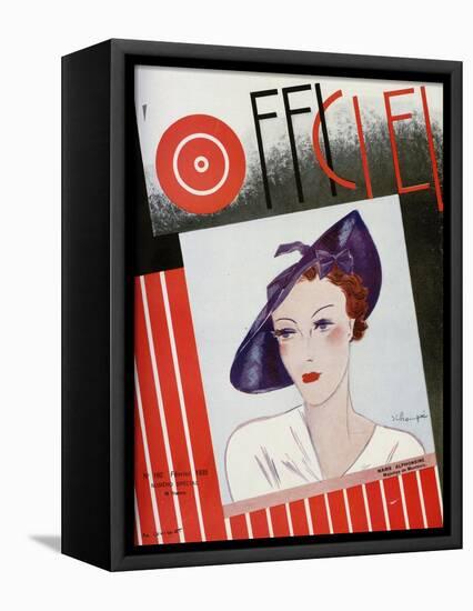 L'Officiel, February 1935 - Marie Alphonsine-S. Chompré & A.P. Covillot-Framed Stretched Canvas