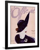 L'Officiel, February 1936 - Marthe Valmont-Lbenigni-Framed Art Print