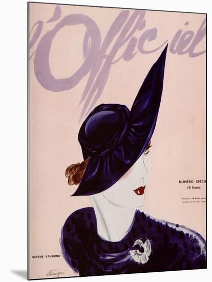 L'Officiel, February 1936 - Marthe Valmont-Lbenigni-Mounted Art Print