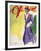 L'Officiel, February 1937 - Paille Tresse Perlinade A. MICHEL et Ci-Lbenigni-Framed Art Print