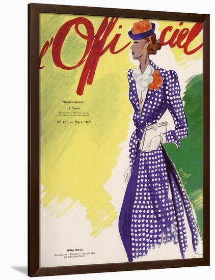 L'Officiel, February 1937 - Paille Tresse Perlinade A. MICHEL et Ci-Lbenigni-Framed Art Print