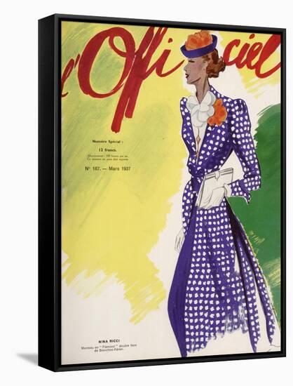 L'Officiel, February 1937 - Paille Tresse Perlinade A. MICHEL et Ci-Lbenigni-Framed Stretched Canvas