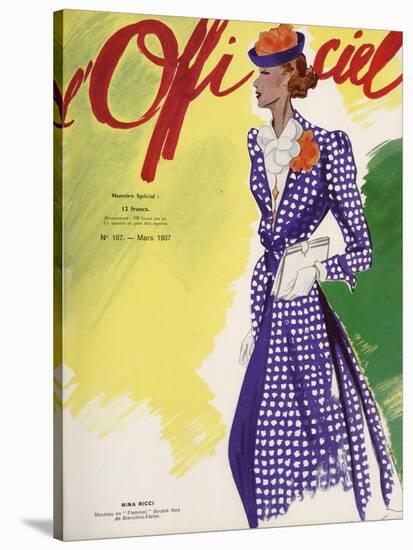 L'Officiel, February 1937 - Paille Tresse Perlinade A. MICHEL et Ci-Lbenigni-Stretched Canvas