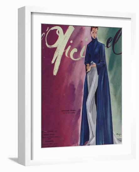 L'Officiel, February 1939 - Madeleine Vionnet-Lbenigni-Framed Art Print