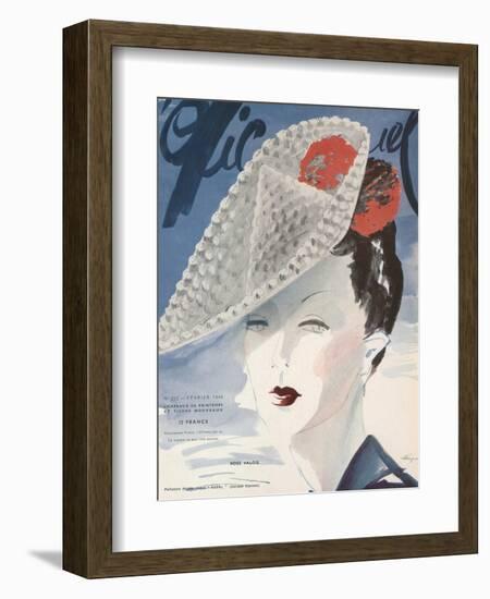 L'Officiel, February 1940 - Rose Valois-Lbenigni-Framed Art Print