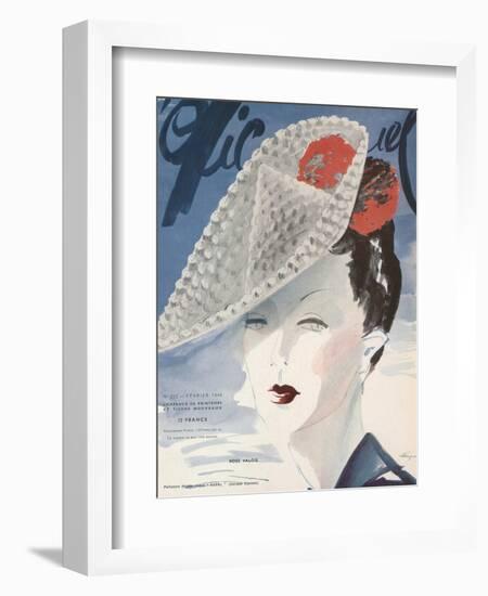 L'Officiel, February 1940 - Rose Valois-Lbenigni-Framed Art Print