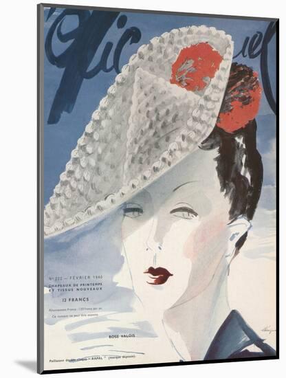 L'Officiel, February 1940 - Rose Valois-Lbenigni-Mounted Art Print