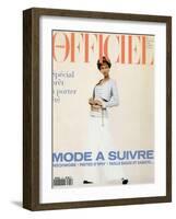 L'Officiel, February 1993 - Chanel: le Tailleur de L'Année Porté Par Tyra-Carlo delia Chiesa-Framed Art Print