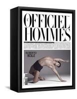 L'Officiel, Hommes August 2008 - Roberto Bolle-Milan Vukmirovic-Framed Stretched Canvas