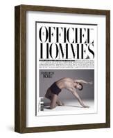 L'Officiel, Hommes August 2008 - Roberto Bolle-Milan Vukmirovic-Framed Art Print