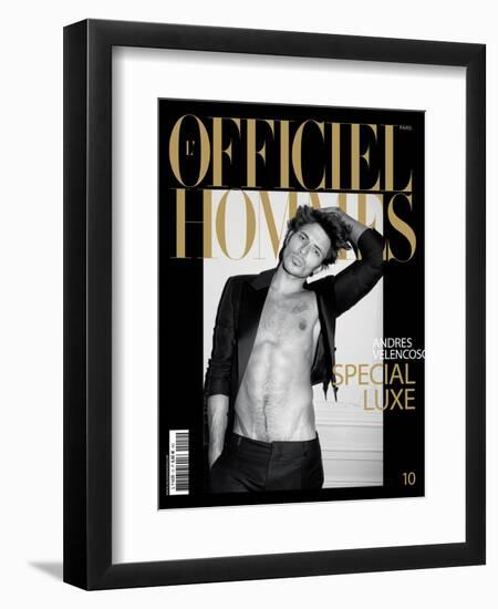 L'Officiel, Hommes December 2007 - Andres Velencoso-Milan Vukmirovic-Framed Art Print