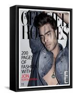 L'Officiel, Hommes January 2008 - Jon Kortajarena-Milan Vukmirovic-Framed Stretched Canvas