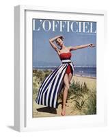 L'Officiel - Jacques Heim, Ensemble de Plage en Coton-Philippe Pottier-Framed Art Print