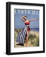 L'Officiel - Jacques Heim, Ensemble de Plage en Coton-Philippe Pottier-Framed Art Print