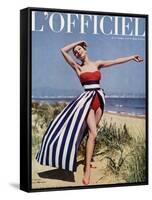 L'Officiel - Jacques Heim, Ensemble de Plage en Coton-Philippe Pottier-Framed Stretched Canvas