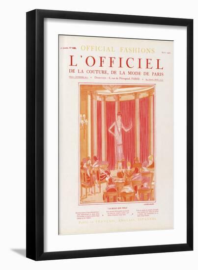 L'Officiel, January 1925 - O Kou-Moura-J. Suzanne Talbot-Framed Art Print