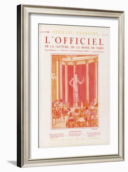 L'Officiel, January 1925 - O Kou-Moura-J. Suzanne Talbot-Framed Art Print