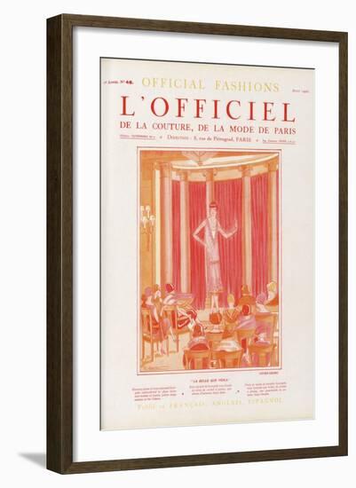 L'Officiel, January 1925 - O Kou-Moura-J. Suzanne Talbot-Framed Art Print