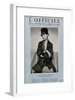 L'Officiel, January 1926 - Mlle Olga Pouffkine-Madame D'Ora-Framed Art Print