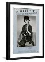 L'Officiel, January 1926 - Mlle Olga Pouffkine-Madame D'Ora-Framed Art Print