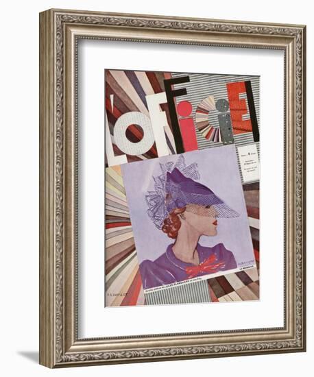 L'Officiel, January 1935 - Monte-Carlo/Maggy Rouff-A.P. Covollot-Framed Art Print