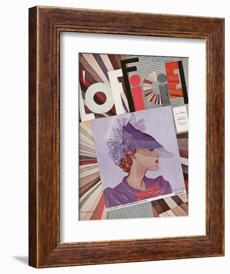 L'Officiel, January 1935 - Monte-Carlo/Maggy Rouff-A.P. Covollot-Framed Art Print