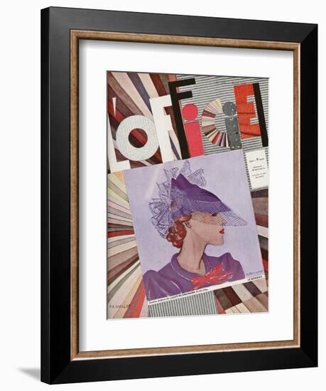 L'Officiel, January 1935 - Monte-Carlo/Maggy Rouff-A.P. Covollot-Framed Art Print