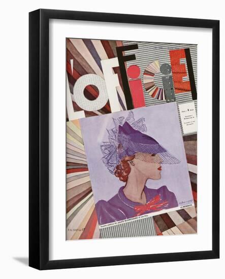 L'Officiel, January 1935 - Monte-Carlo/Maggy Rouff-A.P. Covollot-Framed Art Print