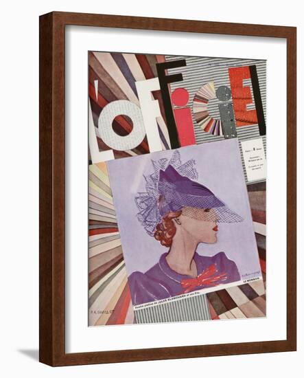 L'Officiel, January 1935 - Monte-Carlo/Maggy Rouff-A.P. Covollot-Framed Art Print