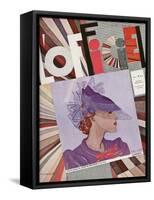 L'Officiel, January 1935 - Monte-Carlo/Maggy Rouff-A.P. Covollot-Framed Stretched Canvas