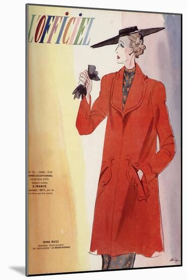 L'Officiel, January 1938 - Madeleine Vionnet-Lbenigni-Mounted Art Print