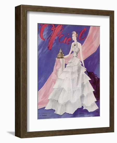 L'Officiel, January 1939 - Worth-Lbenigni-Framed Art Print