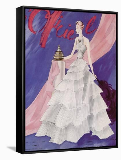 L'Officiel, January 1939 - Worth-Lbenigni-Framed Stretched Canvas