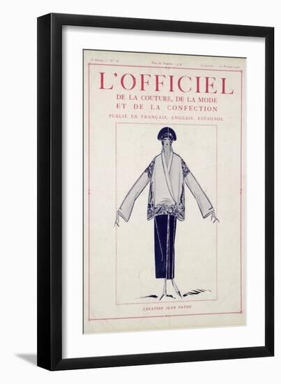 L'Officiel, January-February 1923 - Création Jean Patou-Jean Patou-Framed Art Print