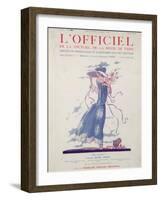 L'Officiel, July 1924 - Robe d'Après-Midi Très Fleurie-Jeanne Lanvin-Framed Art Print