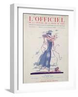 L'Officiel, July 1924 - Robe d'Après-Midi Très Fleurie-Jeanne Lanvin-Framed Art Print